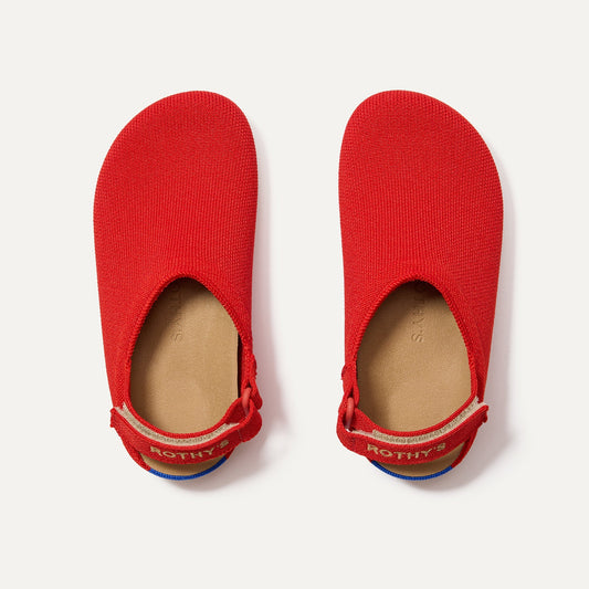 Rothy's The Kids Clog in Firetruck Red