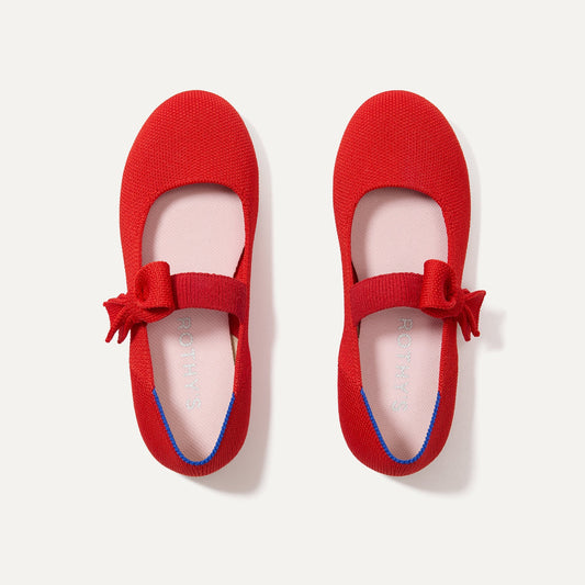 Rothy's The Kids Tux Bow Mary Jane in Bright Red