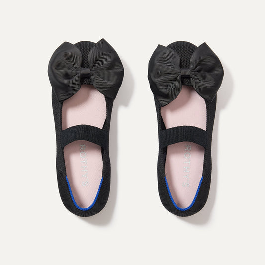 Rothy's The Kids Big Bow Mary Jane in Black