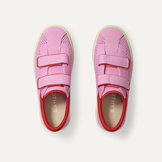 Rothy's The Kids Strap Sneaker in Tutu Open-Knit
