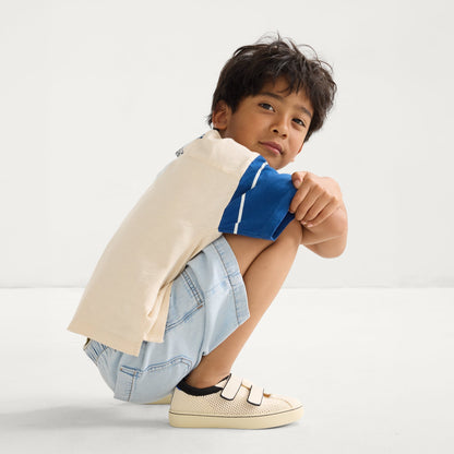 Rothy's The Kids Strap Sneaker in Chess Open-Knit
