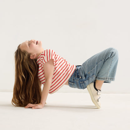 Rothy's The Kids Strap Sneaker in Chess Open-Knit