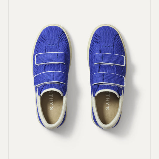 Rothy's The Kids Strap Sneaker in Buoy Open-Knit