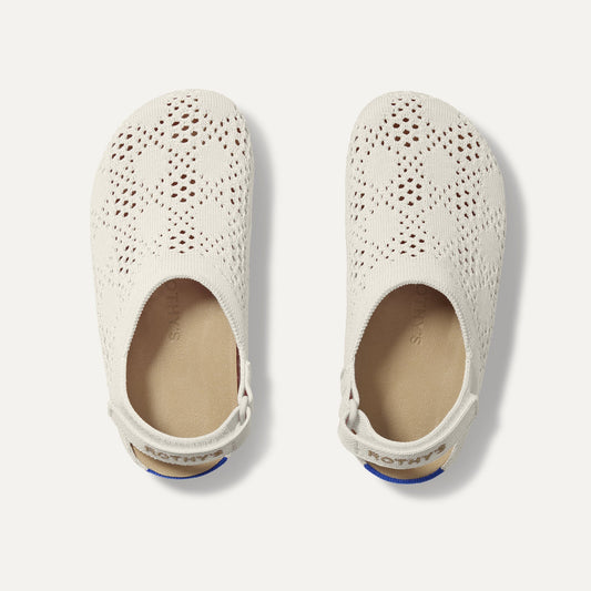 Rothy's The Kids Clog in White Crochet