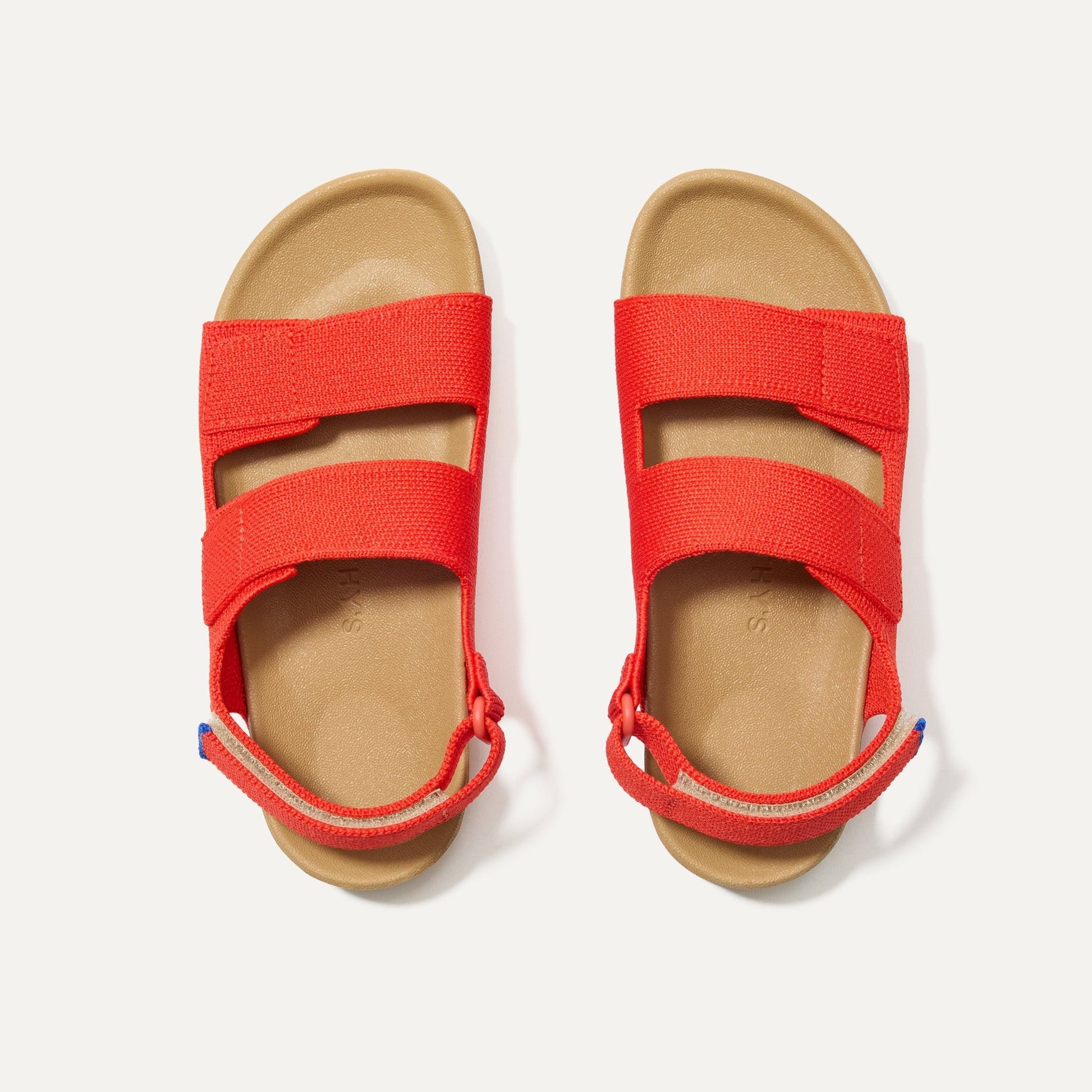 Rothy's The Kids Double Strap Sandal in Firetruck Red