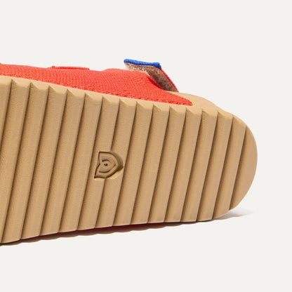 Rothy's The Kids Double Strap Sandal in Firetruck Red