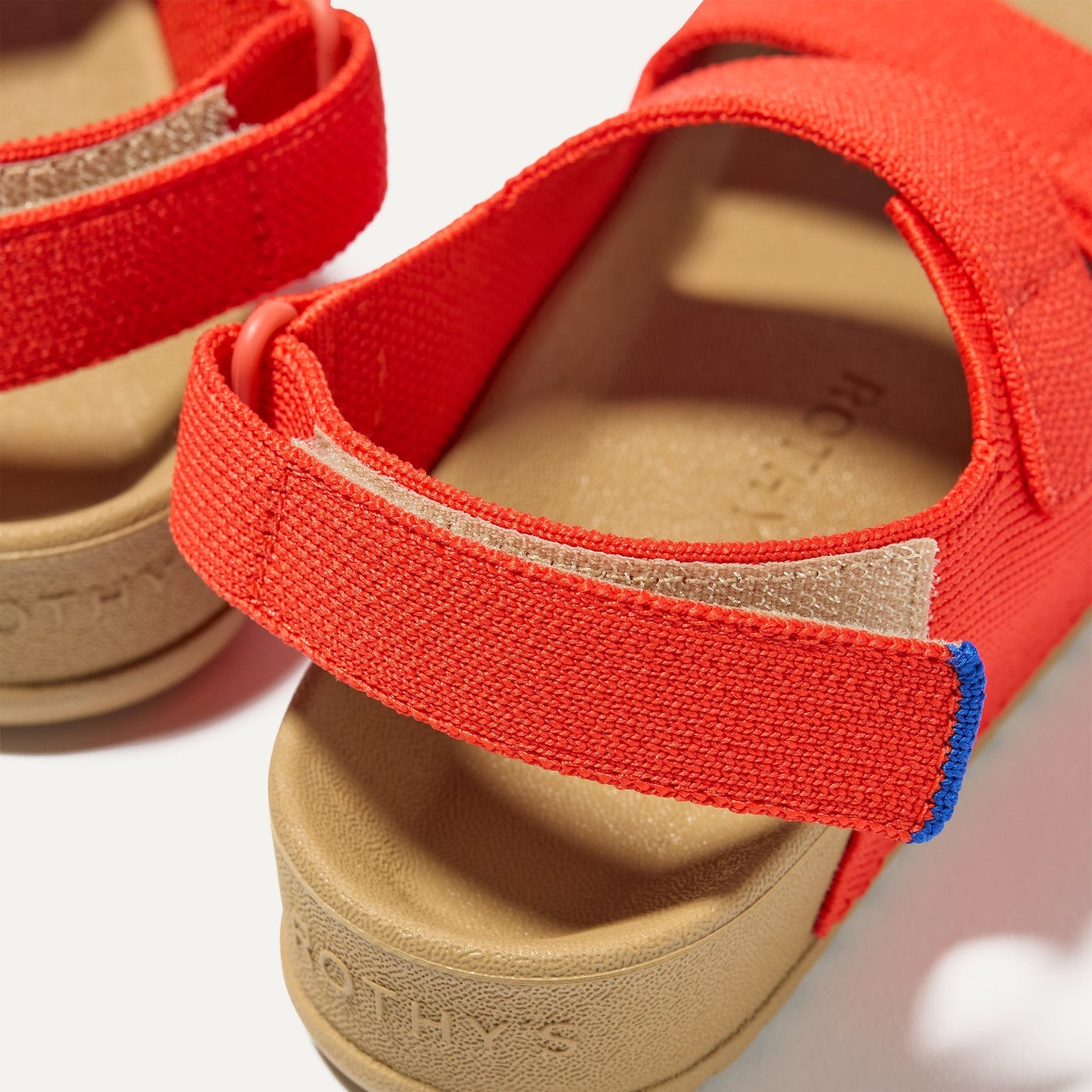 Rothy's The Kids Double Strap Sandal in Firetruck Red