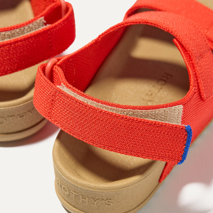 Rothy's The Kids Double Strap Sandal in Firetruck Red