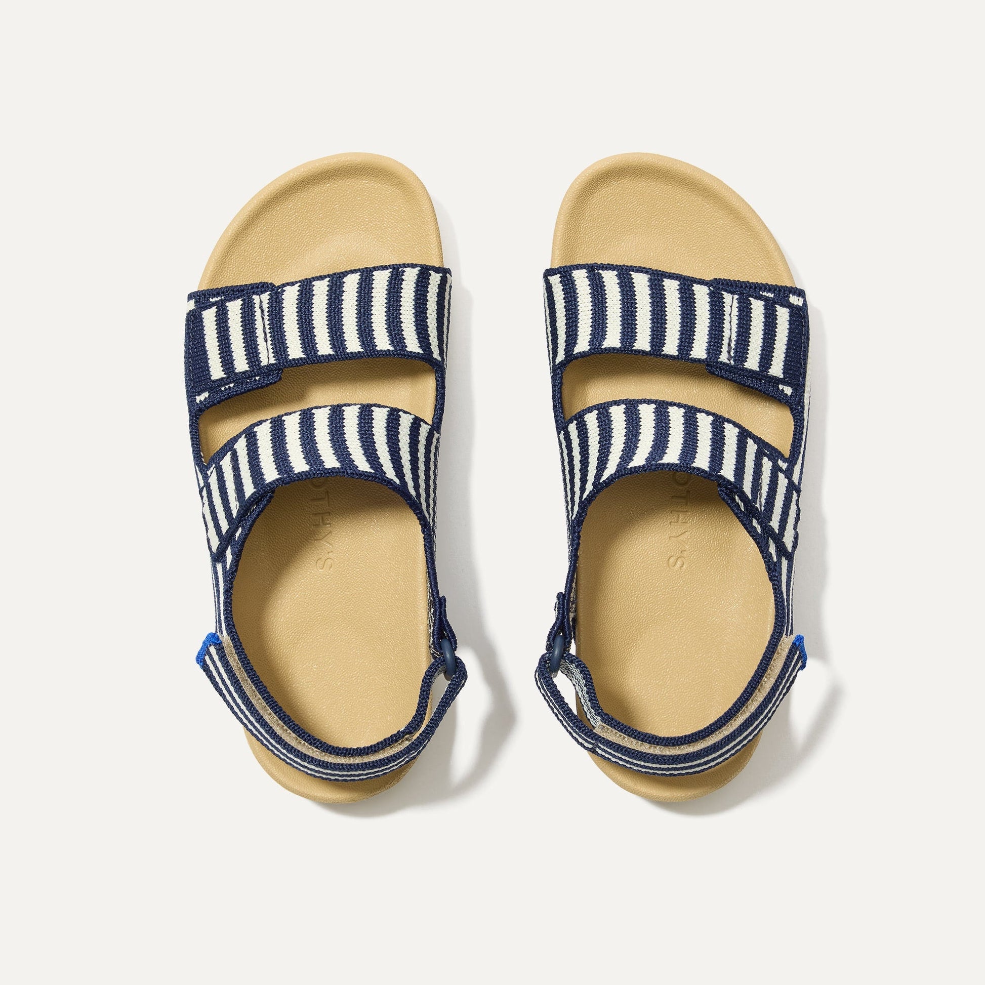 Rothy's The Kids Double Strap Sandal in Sailor Stripes