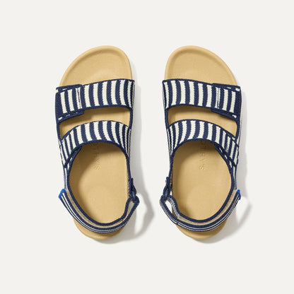 Rothy's The Kids Double Strap Sandal in Sailor Stripes