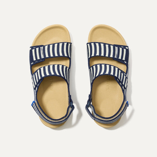 Rothy's The Kids Double Strap Sandal in Sailor Stripes