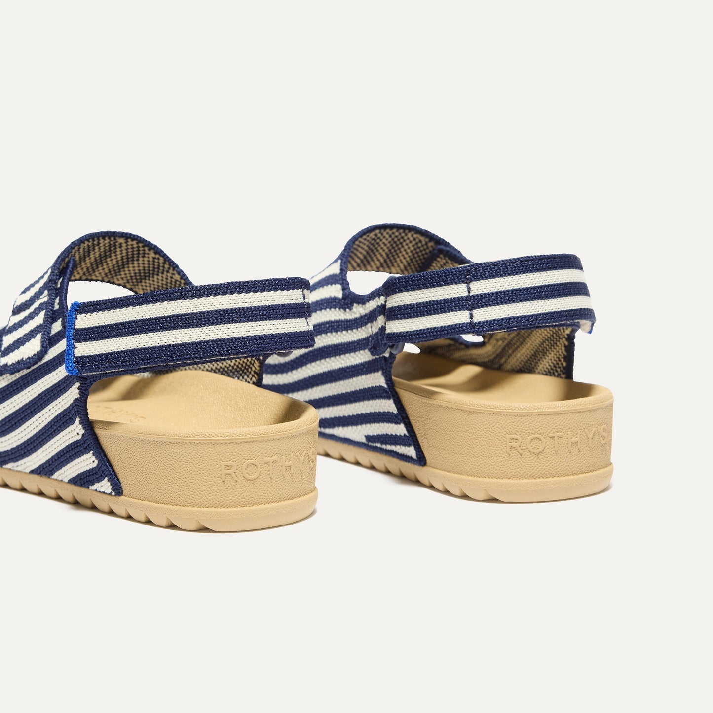 Rothy's The Kids Double Strap Sandal in Sailor Stripes