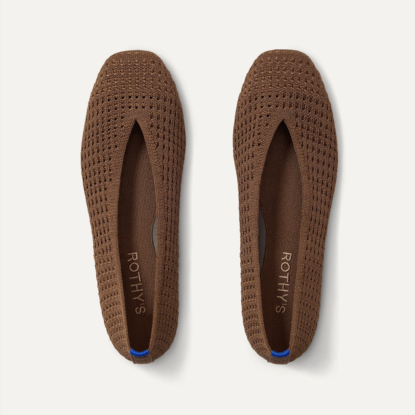 Rothy's Max Square Ballerina Flat in Cinnamon Mesh
