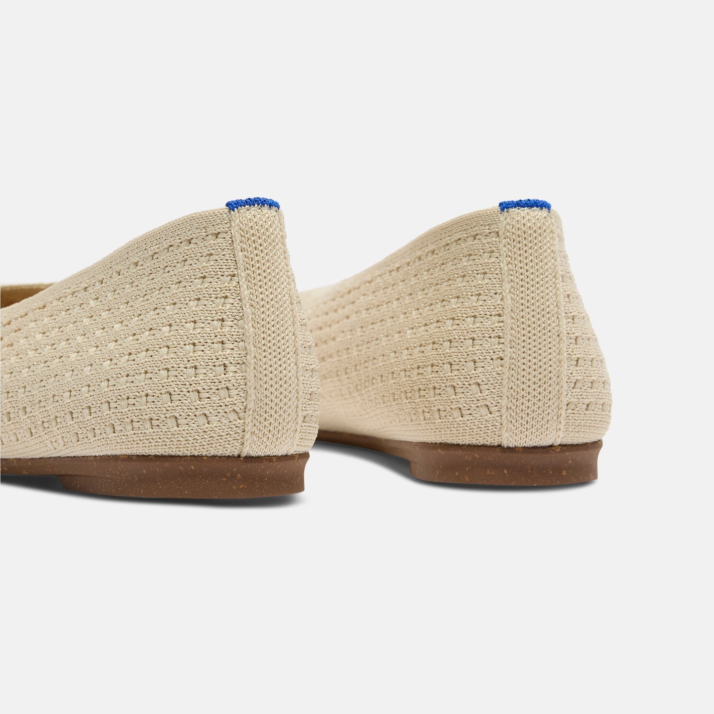 Rothy's Max Square Ballerina Flat in Off White Mesh