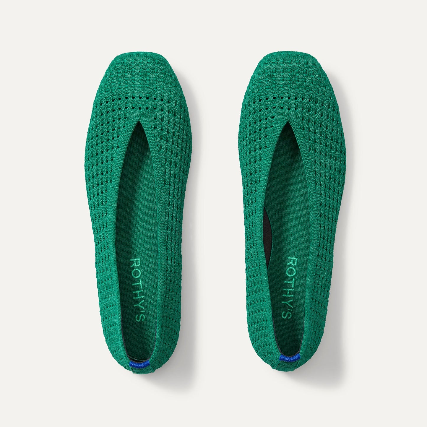 Rothy's Max Square Ballerina Flat in Clover Mesh