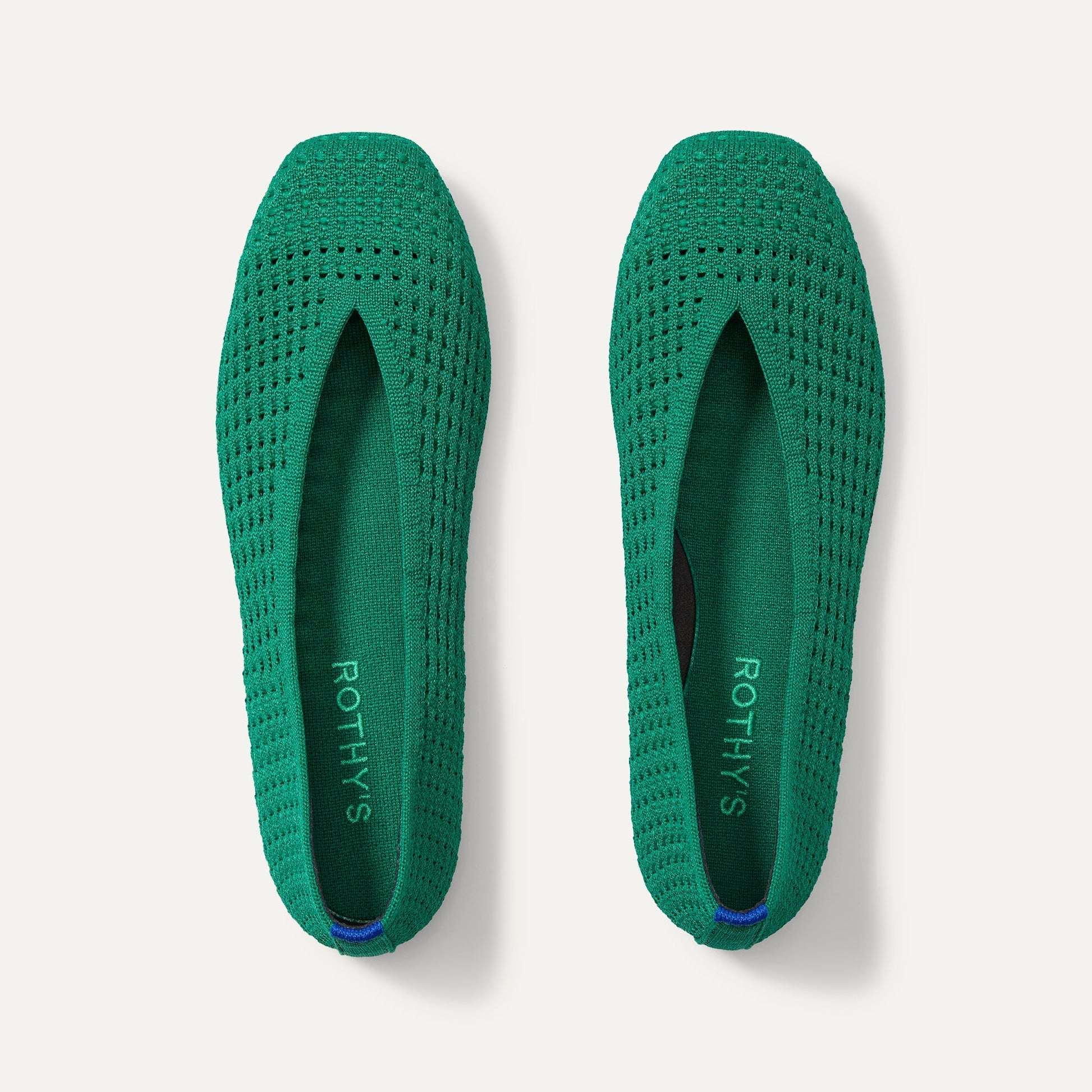Rothy's Max Square Ballerina Flat in Clover Mesh