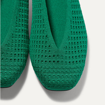 Rothy's Max Square Ballerina Flat in Clover Mesh