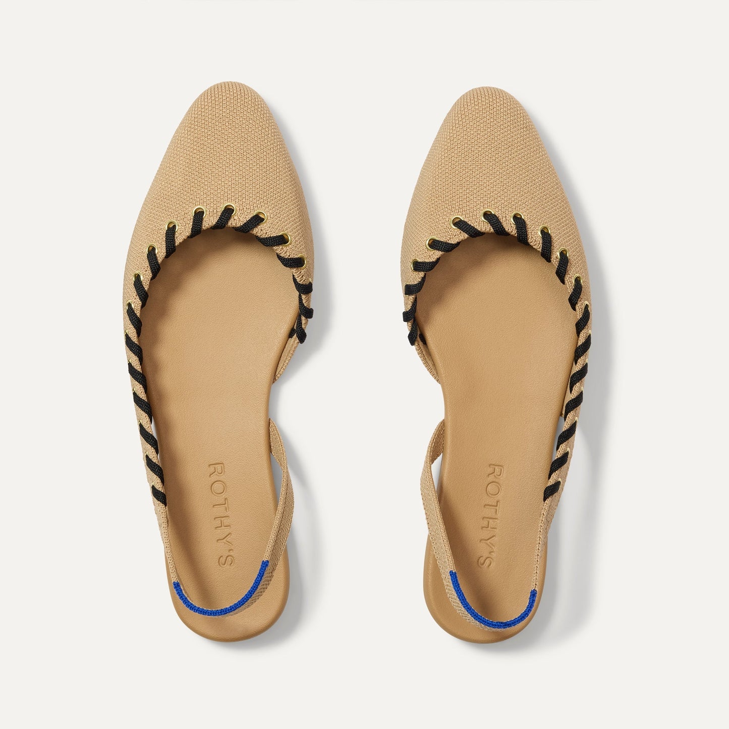 Rothy's The Almond Slingback in Eyelet Frappe