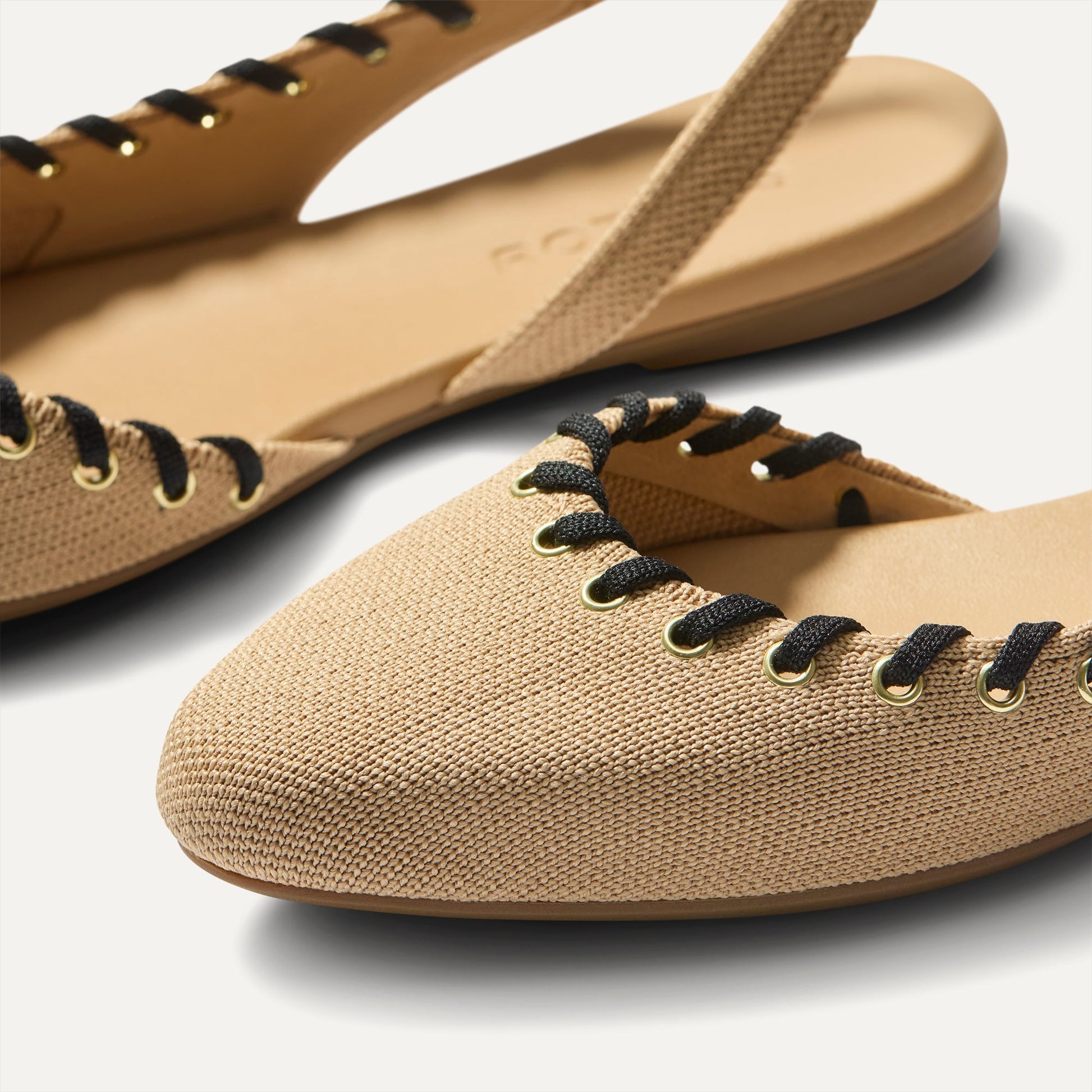 Rothy's The Almond Slingback in Eyelet Frappe