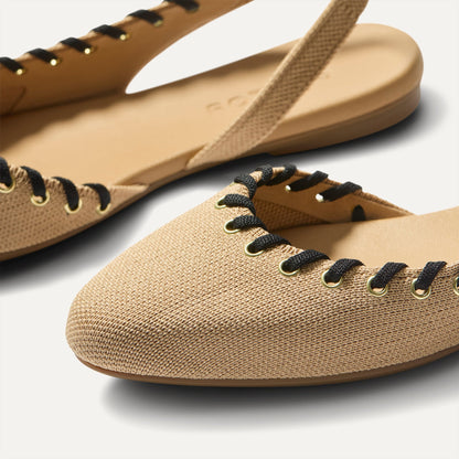 Rothy's The Almond Slingback in Eyelet Frappe