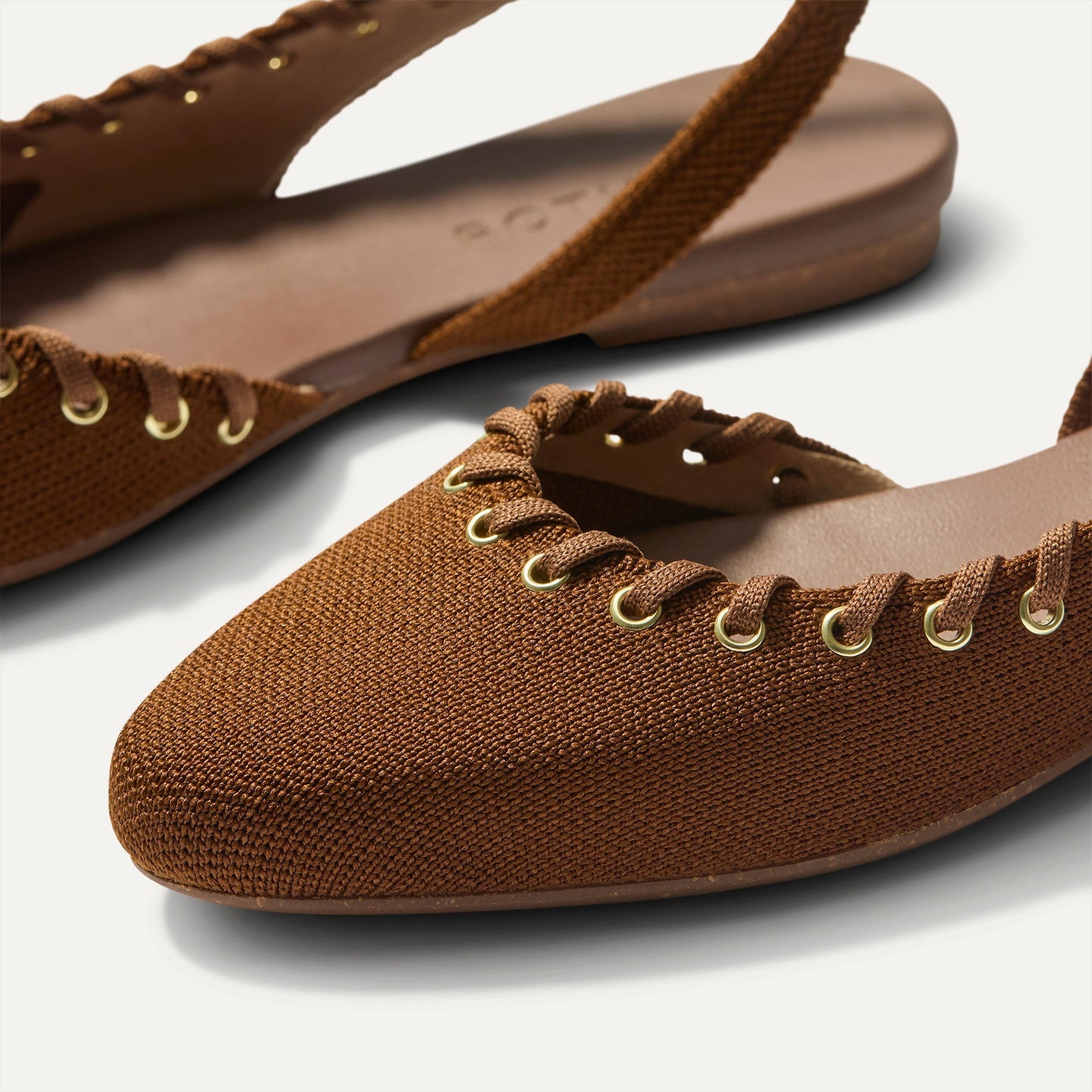 Rothy's The Almond Slingback in Eyelet Russet